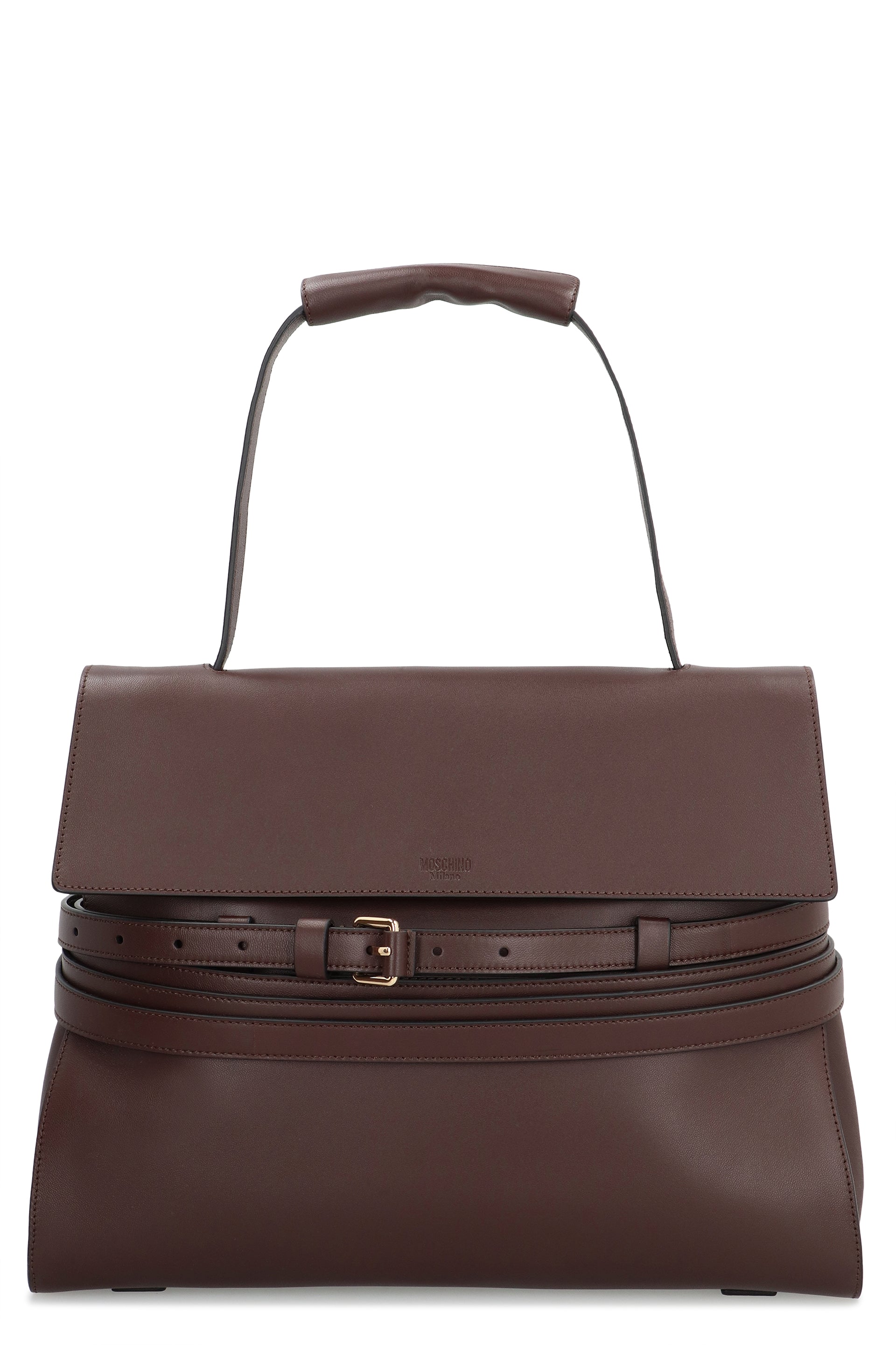 MOSCHINO COUTURE Leather Tie Me Handbag - 38 cm x 28 cm