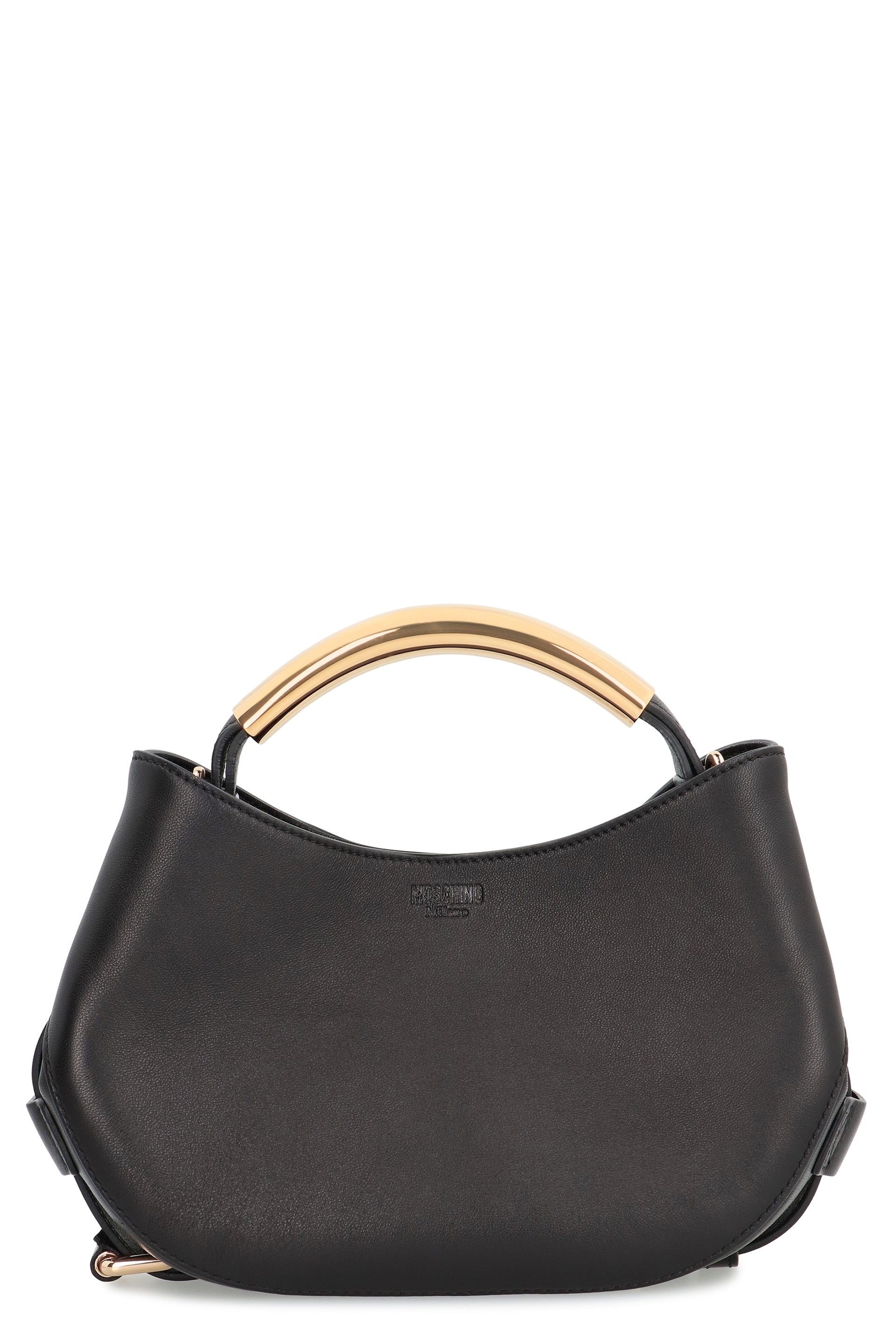 MOSCHINO COUTURE Mini Leather Handbag with Decorative Handle - FW25