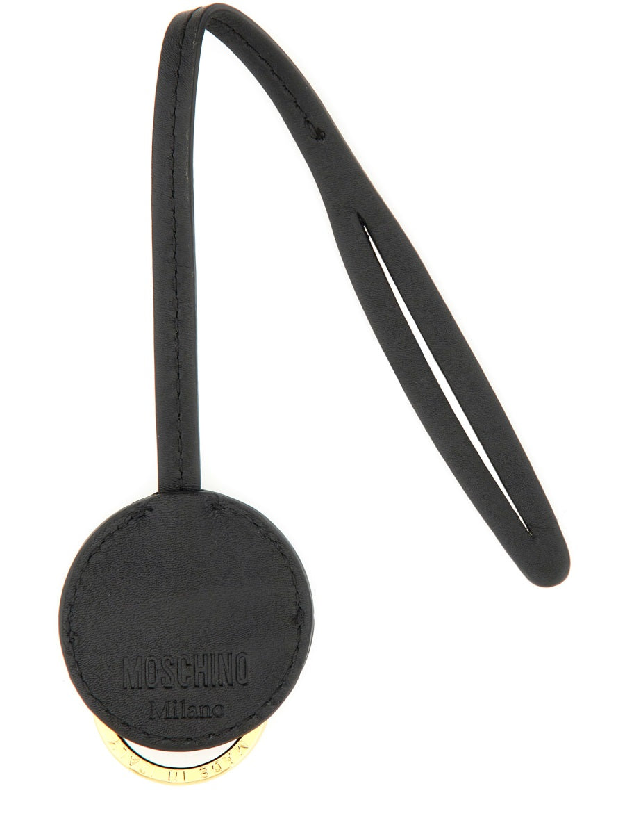MOSCHINO Leather Keychain