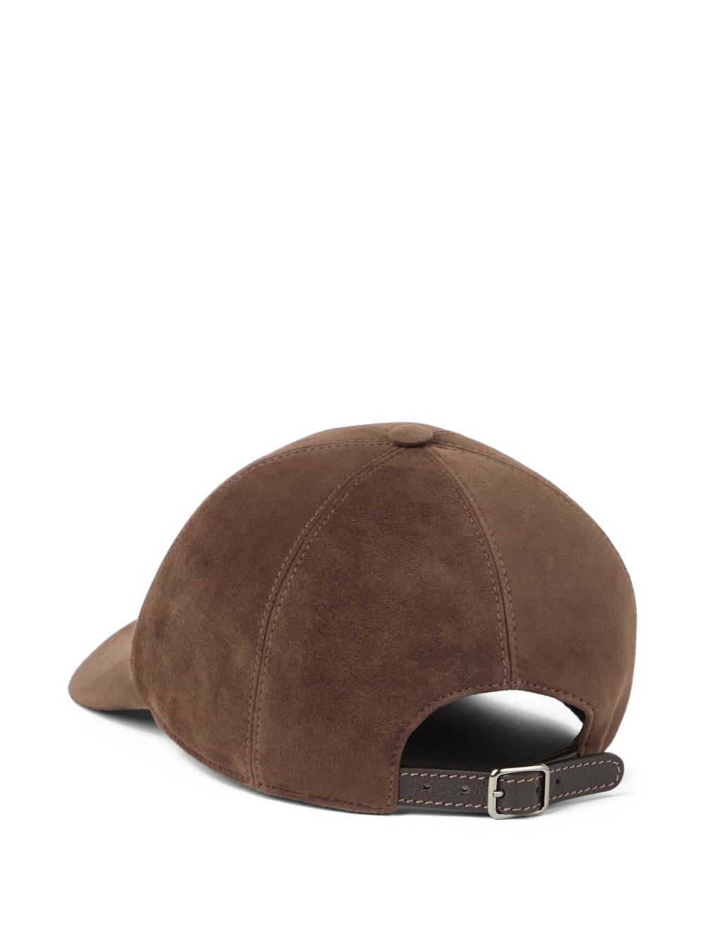 BRUNELLO CUCINELLI Suede Leather Baseball Cap - Women's Adjustable Fit
