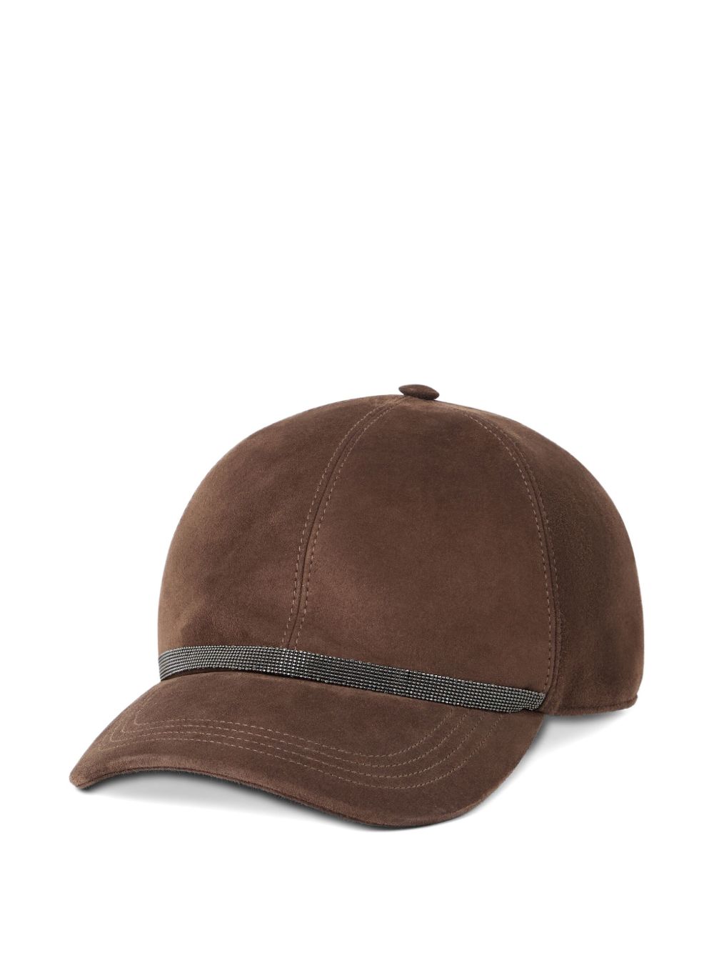 BRUNELLO CUCINELLI Suede Leather Baseball Cap - Women's Adjustable Fit