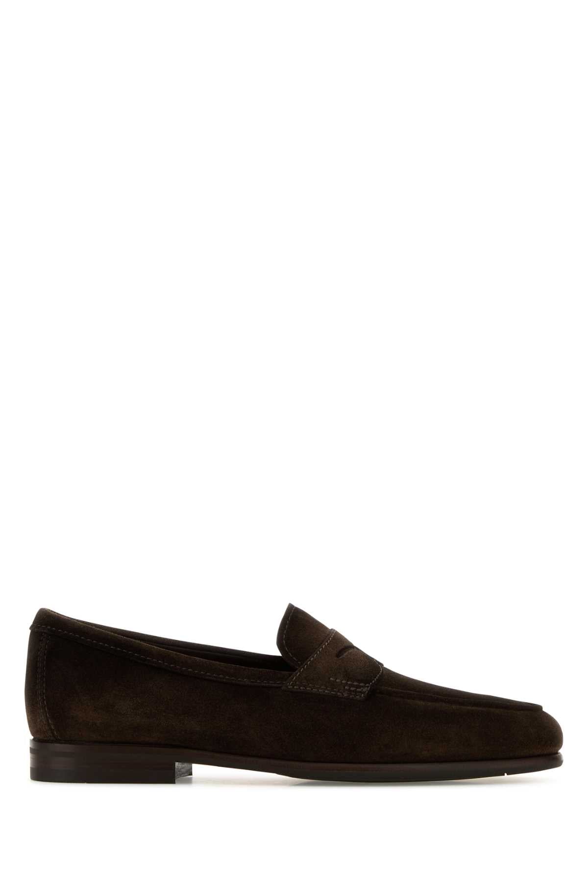 SANTONI Men's Suede Carlos Loafers - Fall/Winter 2024