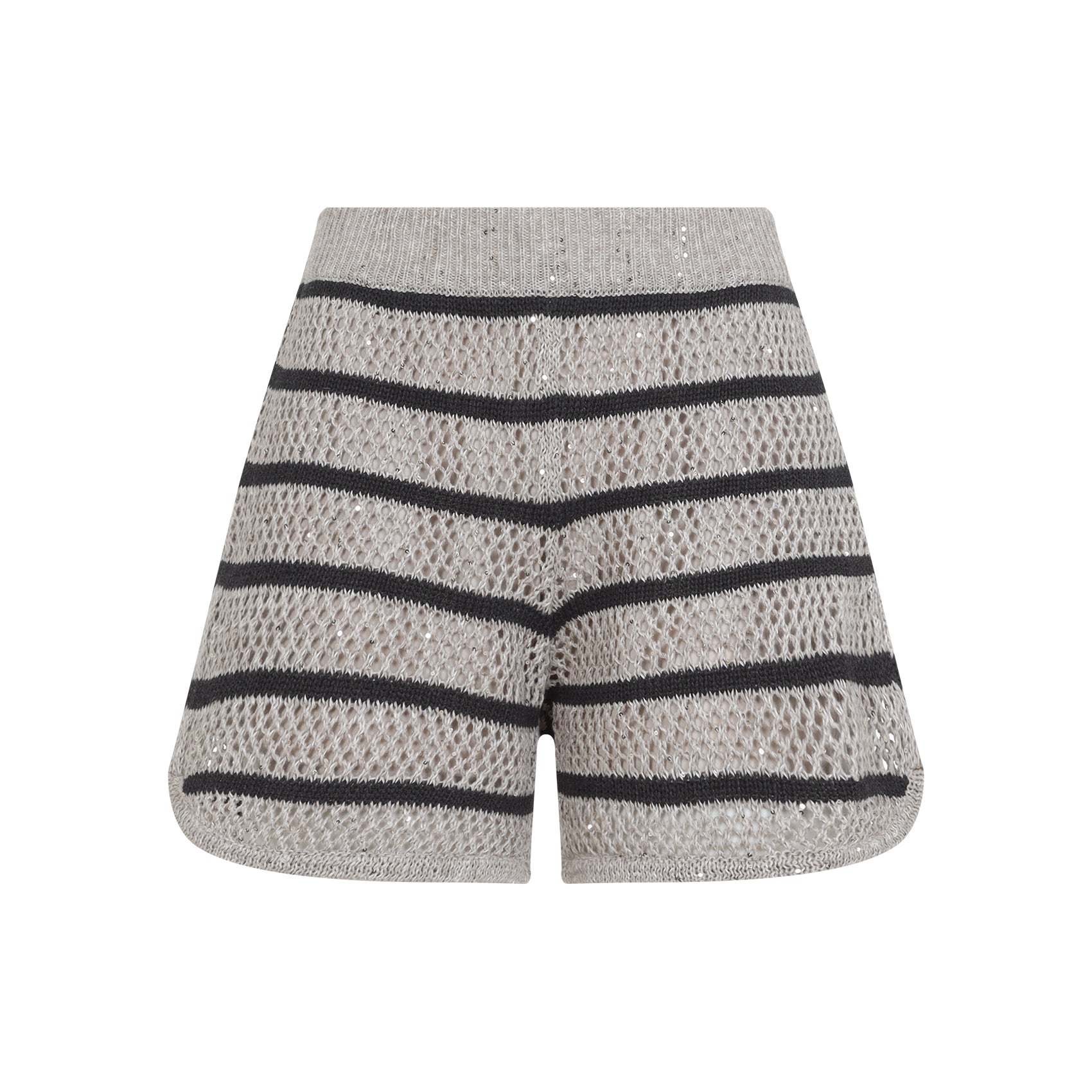 BRUNELLO CUCINELLI Striped Knit Bermuda Shorts for Women