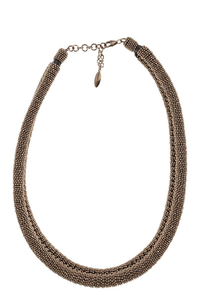 BRUNELLO CUCINELLI Elegant Women's Necklace with Adjustable Hook Fastening