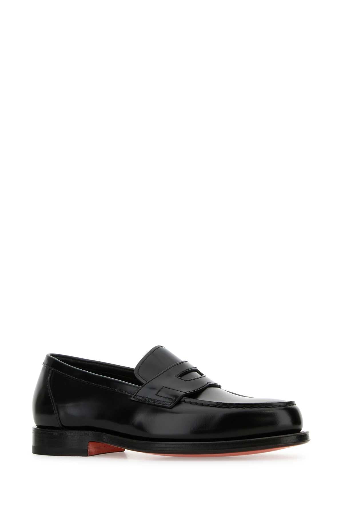 SANTONI Classic Leather Loafers for Men