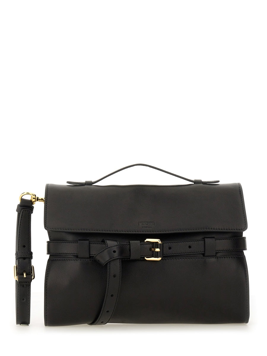 MOSCHINO COUTURE Nappa Leather Tie Me Mini Clutch for Men