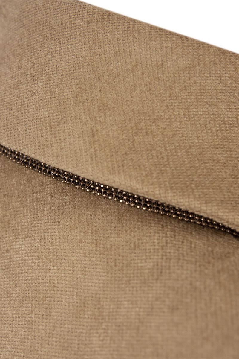 BRUNELLO CUCINELLI Double-Breasted Jacket with Necklace Detail