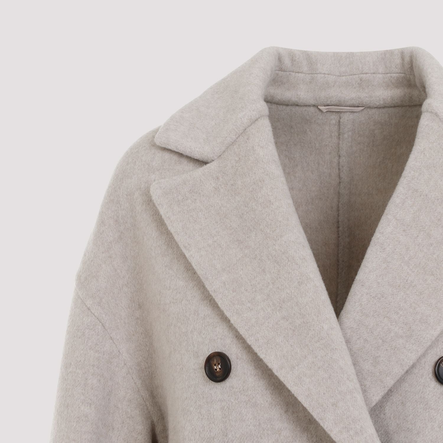 BRUNELLO CUCINELLI Double-Breasted Wool and Cashmere Mini Jacket for Women