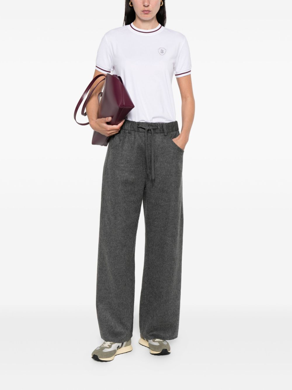 BRUNELLO CUCINELLI Wool Drawstring Trousers
