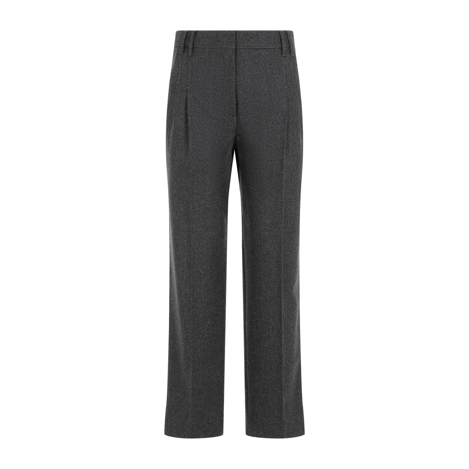 BRUNELLO CUCINELLI Cropped Flannel Pants for Women