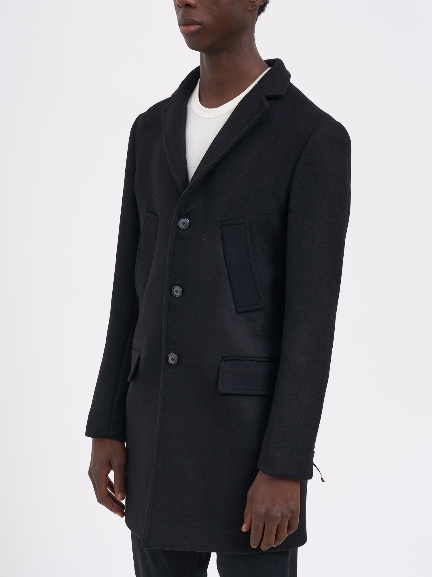 DANIELE ALESSANDRINI Men's Single-Breasted Wool Jacket - Size 50