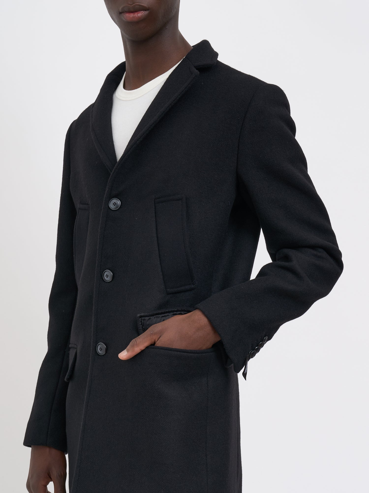 DANIELE ALESSANDRINI Men's Single-Breasted Wool Jacket - Size 50