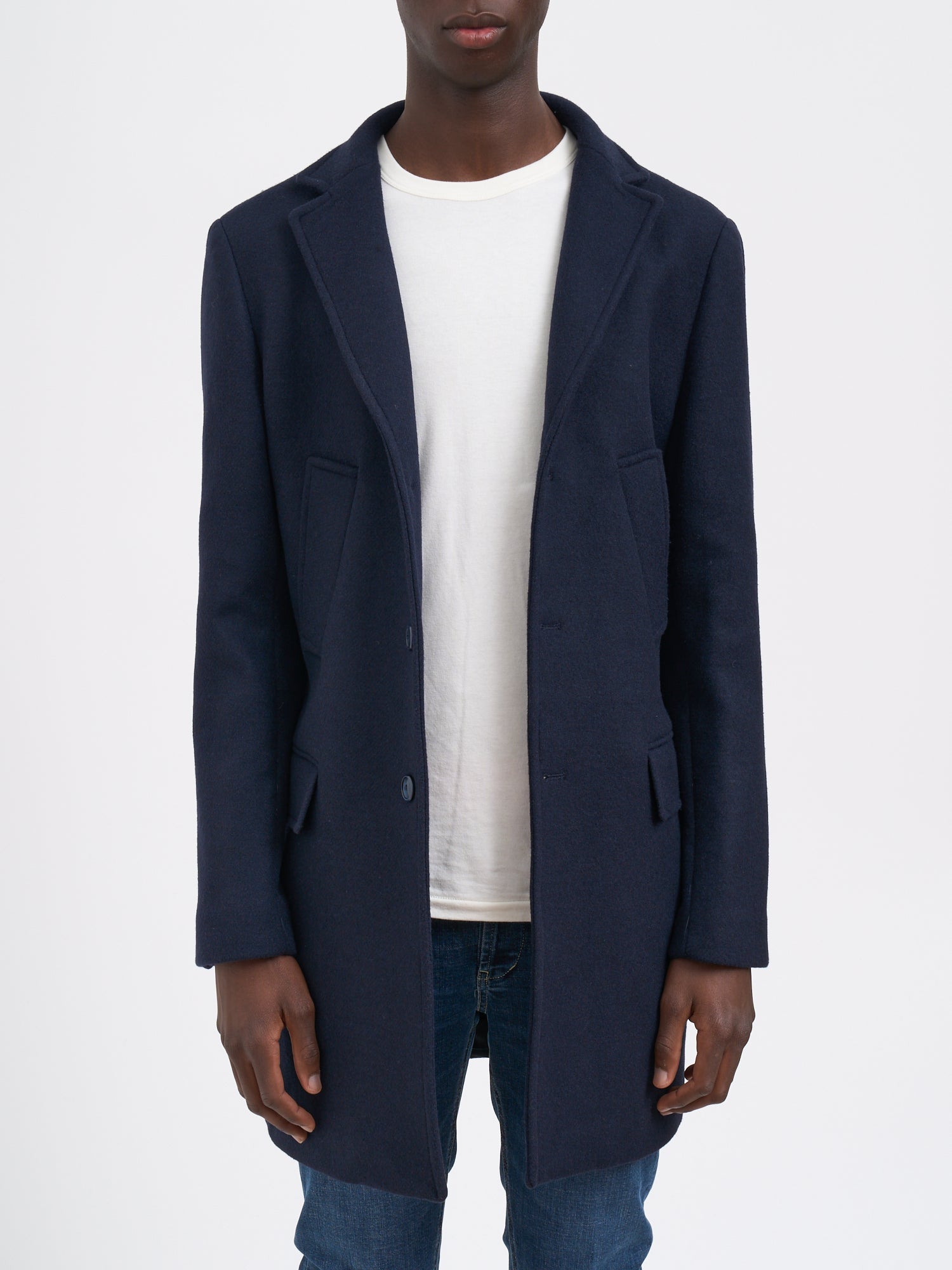 DANIELE ALESSANDRINI Single-Breasted Wool Jacket - Size 50 for Men