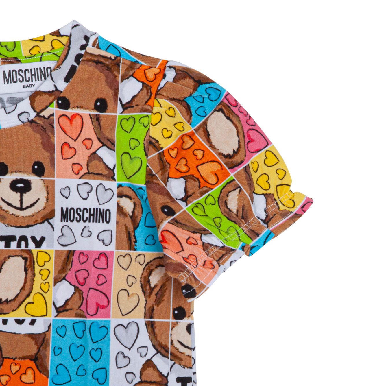 MOSCHINO KIDS Multicolour Cotton-Lycra-Linen Dress for Girls