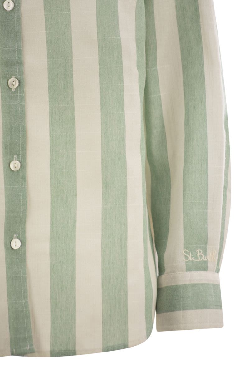 MC2 SAINT BARTH Meredith Classic-Fit Mini Patterned Cotton Blend Shirt