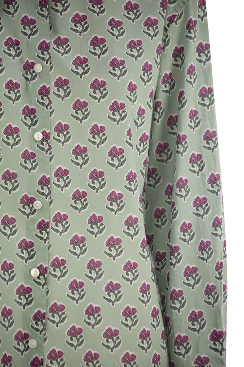 MC2 SAINT BARTH Classic-Fit Mini Flower Print Cotton Shirt
