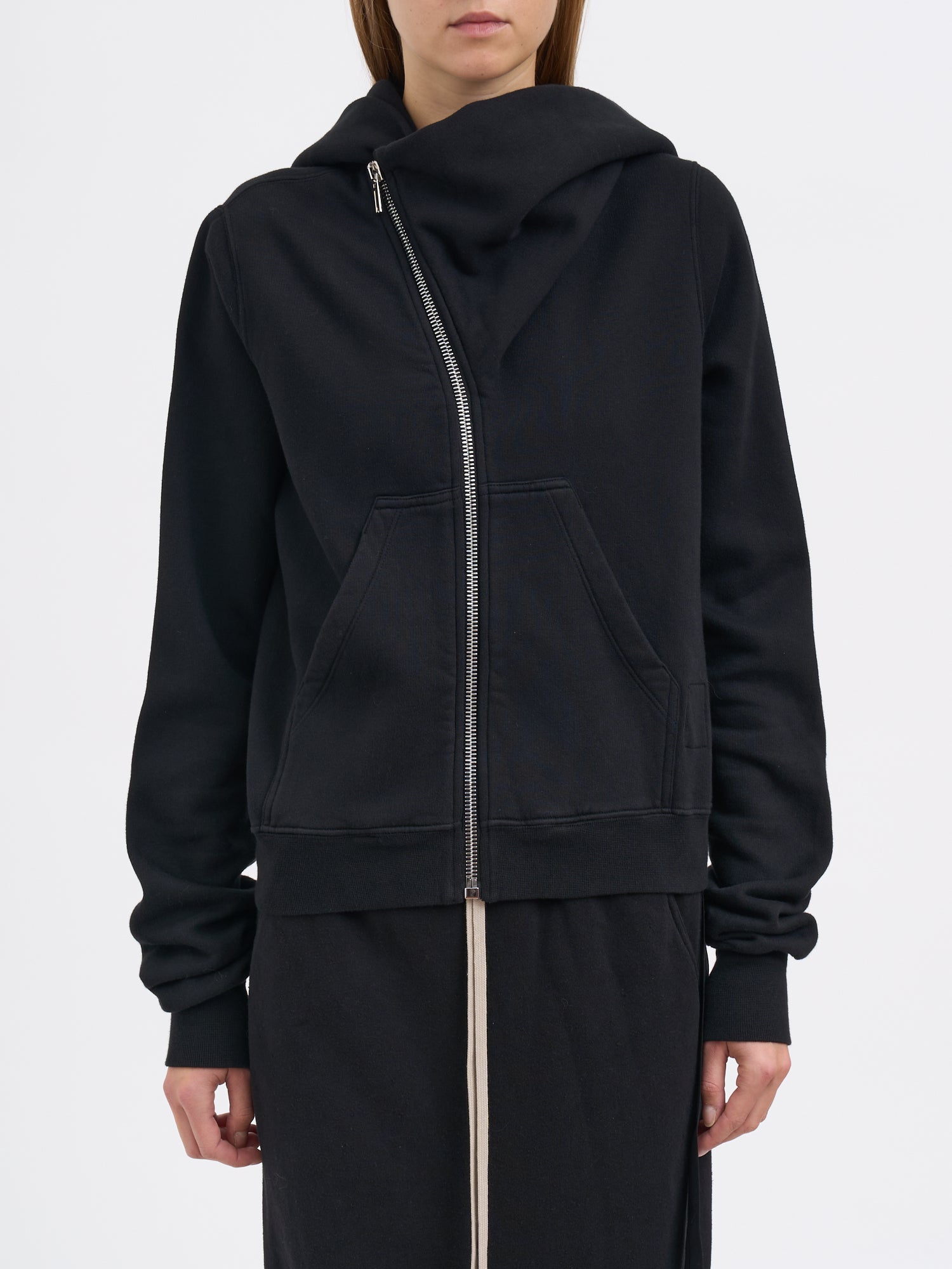 DRKSHDW Asymmetrical Zip Mountain Hoodie for Women