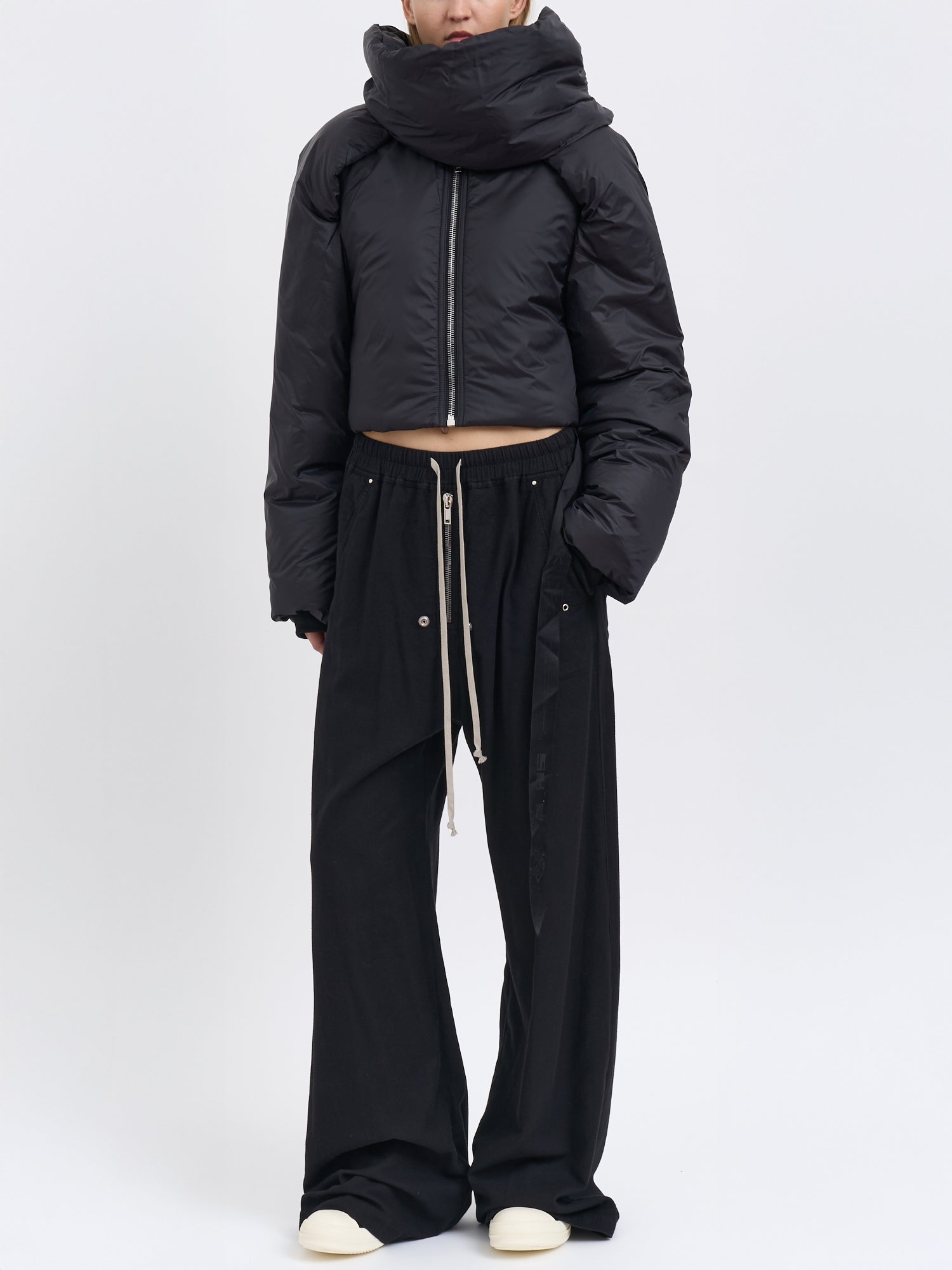 DRKSHDW Cropped Padded Convertible Jacket for Women