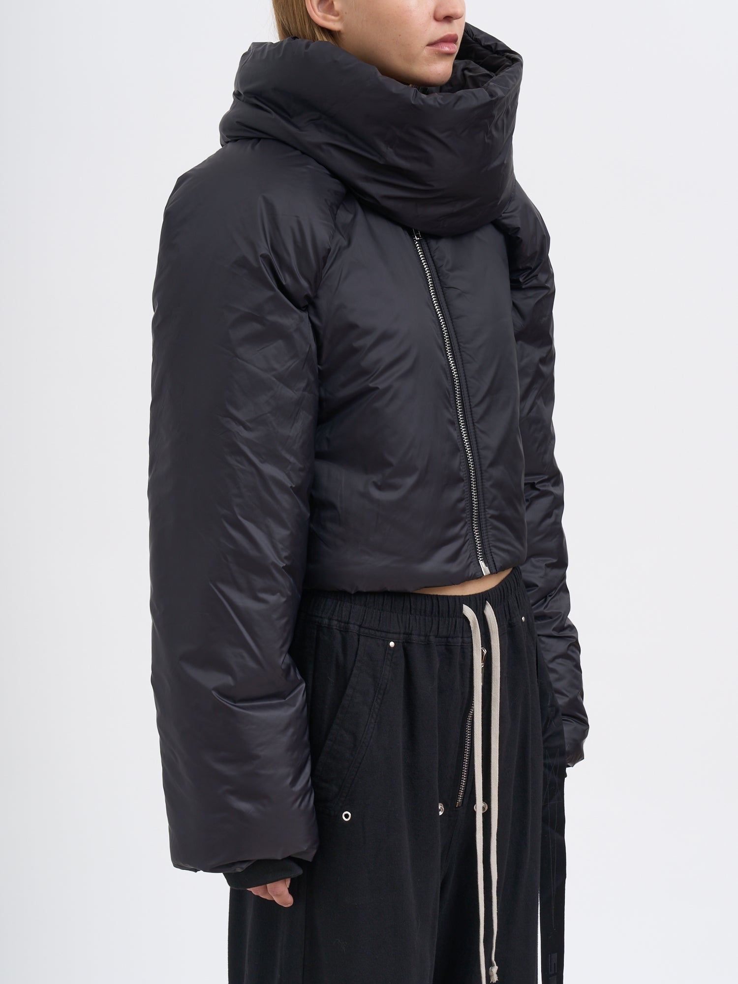 DRKSHDW Cropped Padded Convertible Jacket for Women