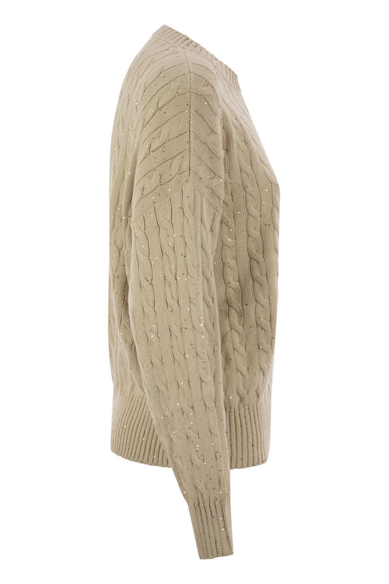 BRUNELLO CUCINELLI Dazzling Cables Knit T-Shirt