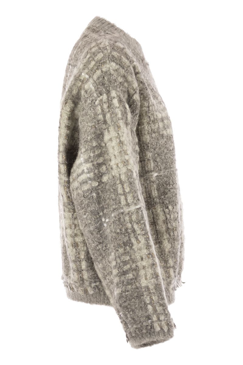 BRUNELLO CUCINELLI Dazzling Knit Sweater in Mohair, Alpaca and Wool
