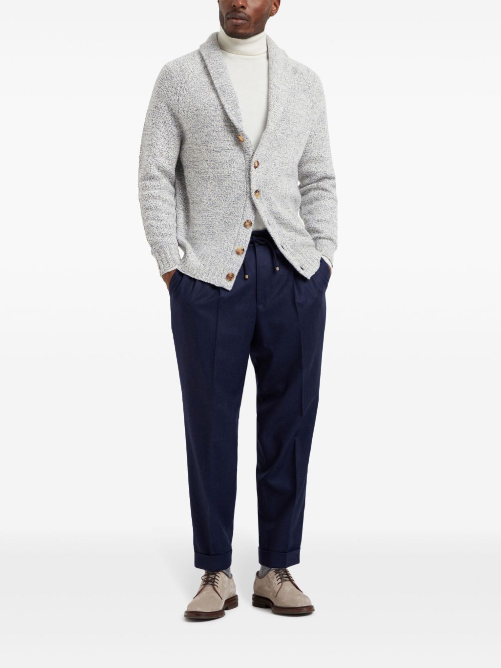 BRUNELLO CUCINELLI Men's Wool Drawstring Trousers