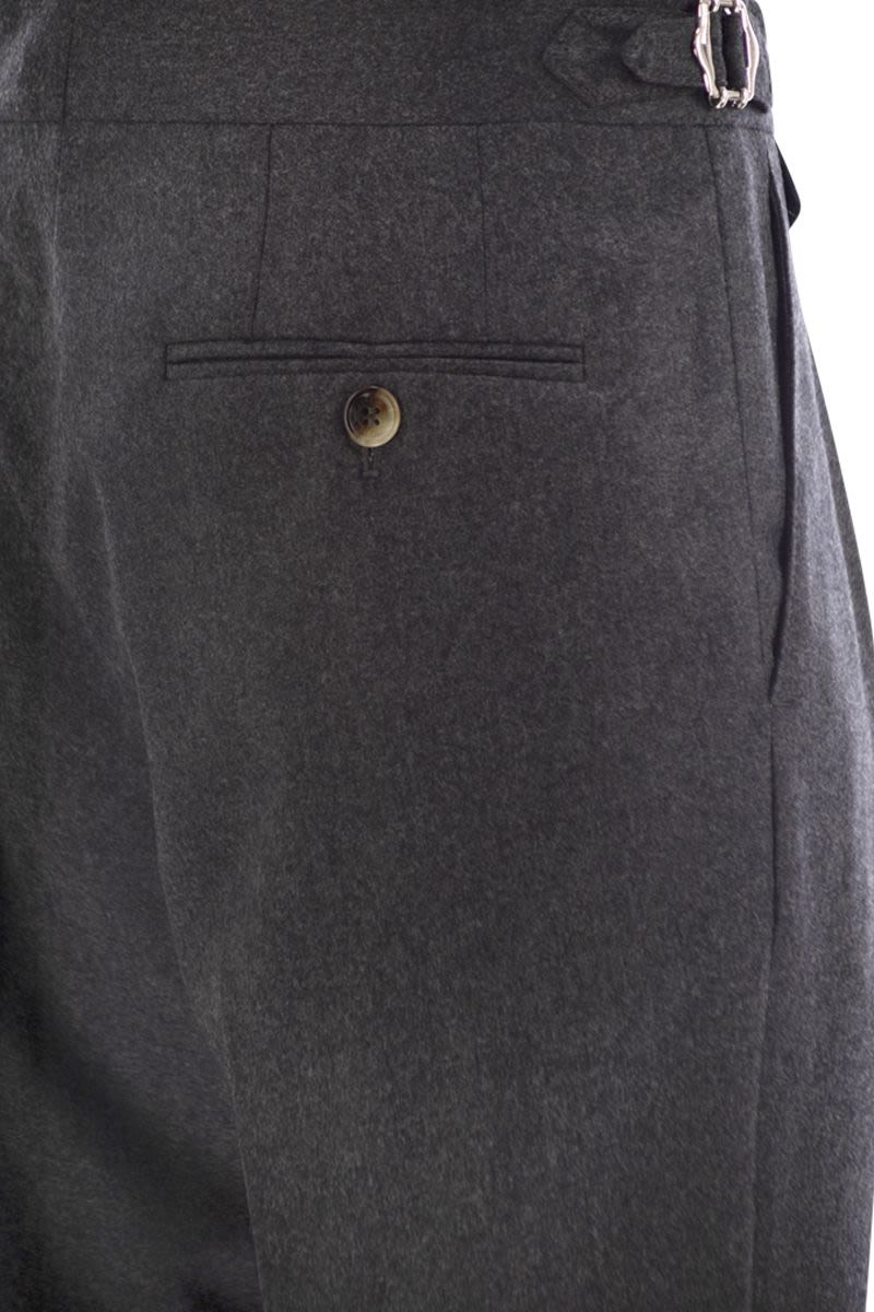 BRUNELLO CUCINELLI Tailor-Fit Men’s Trousers in Virgin Wool Canvas