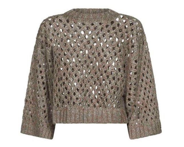 BRUNELLO CUCINELLI Open-Knit Sweater with Ribbed Hem for Women - FW25