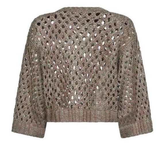 BRUNELLO CUCINELLI Open-Knit Sweater with Ribbed Hem for Women - FW25