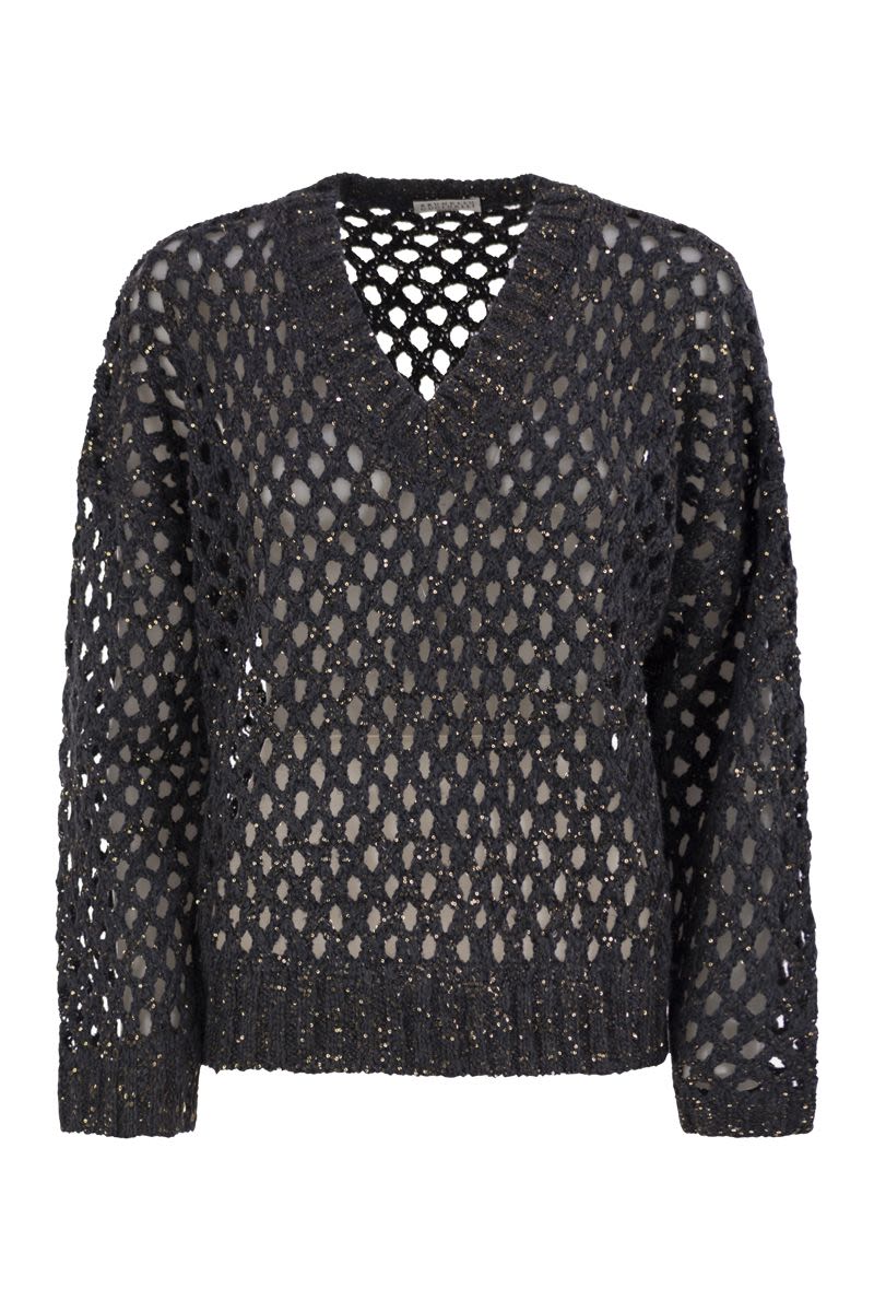 BRUNELLO CUCINELLI Dazzling Net Silk and Linen T-Shirt