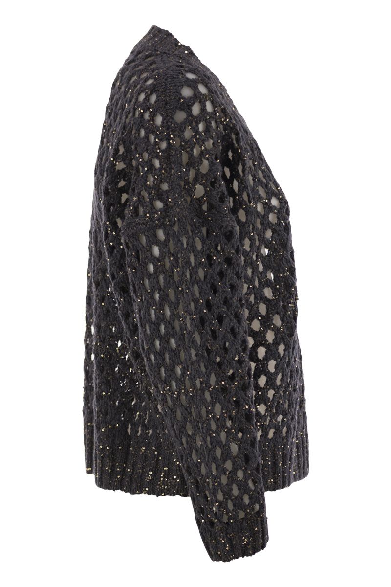 BRUNELLO CUCINELLI Dazzling Net Silk and Linen T-Shirt