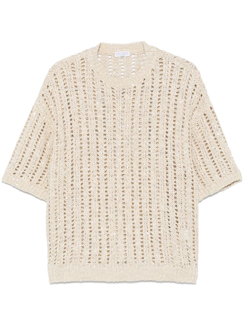 BRUNELLO CUCINELLI Luxurious Silk Blend Sweater with Drop Shoulders