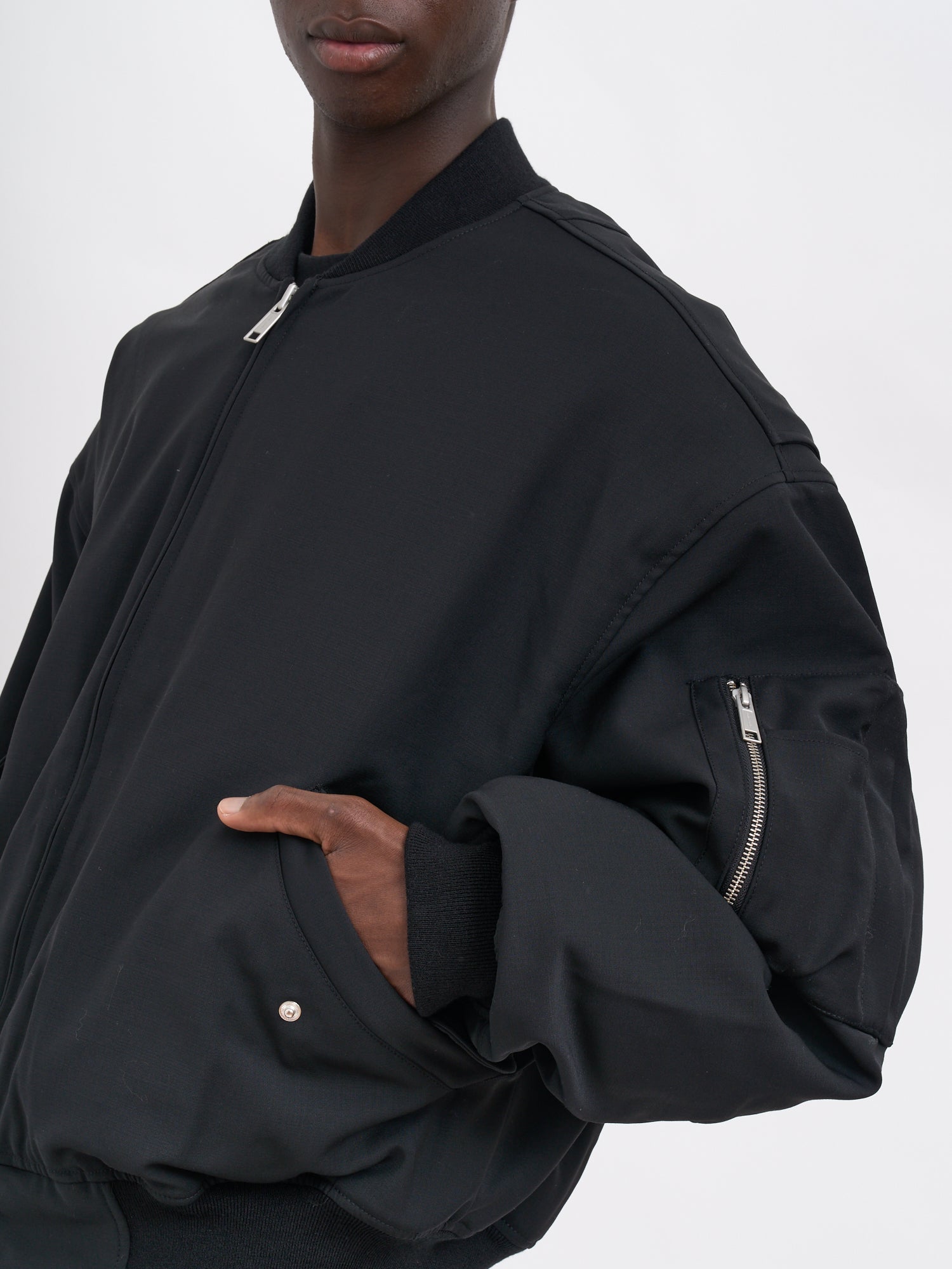 ENTIRE STUDIOS Boxy Fit Bomber Jacket - Size M