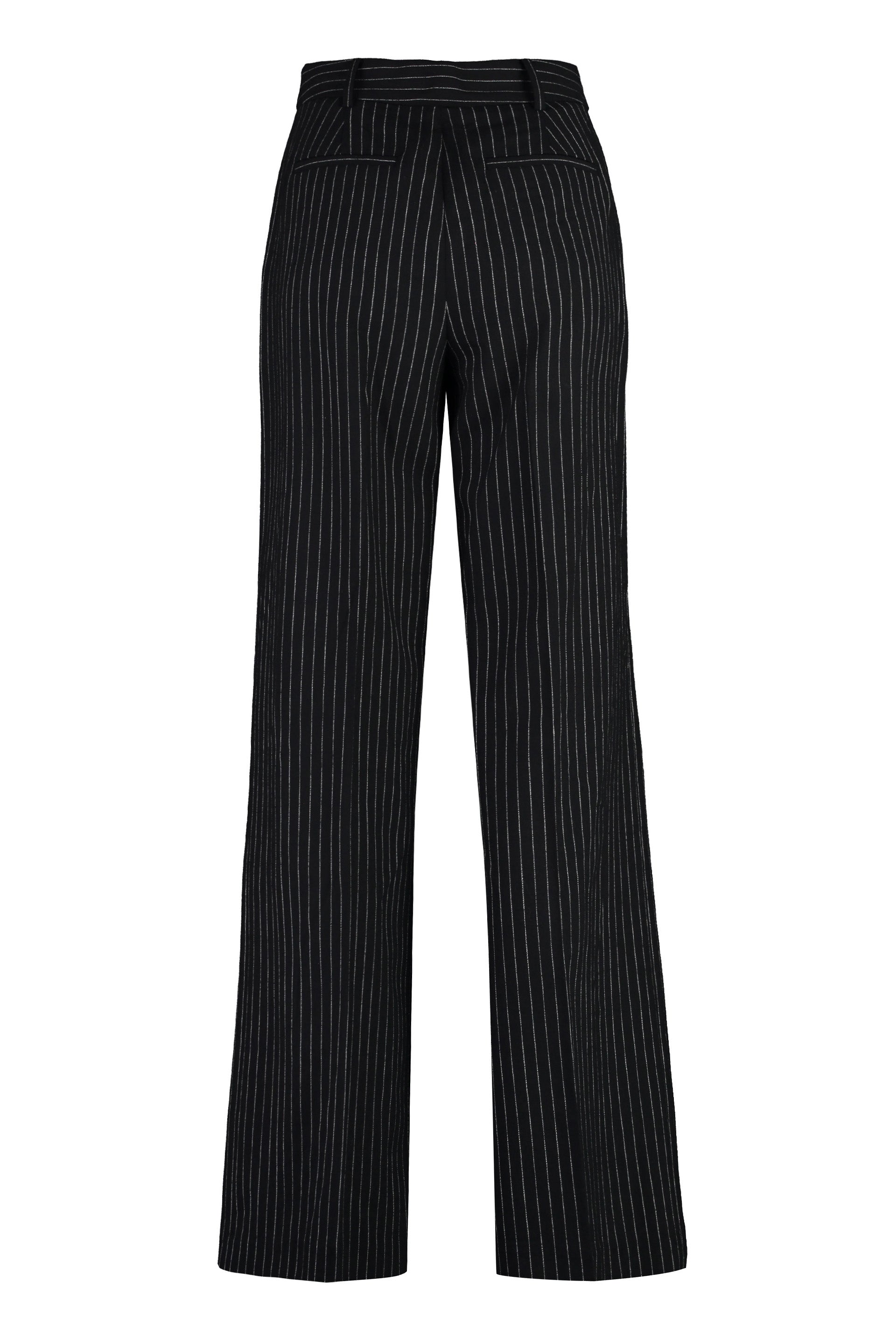 MICHAEL MICHAEL KORS Wool Blend Trousers with Pin-Striped Motif for Women