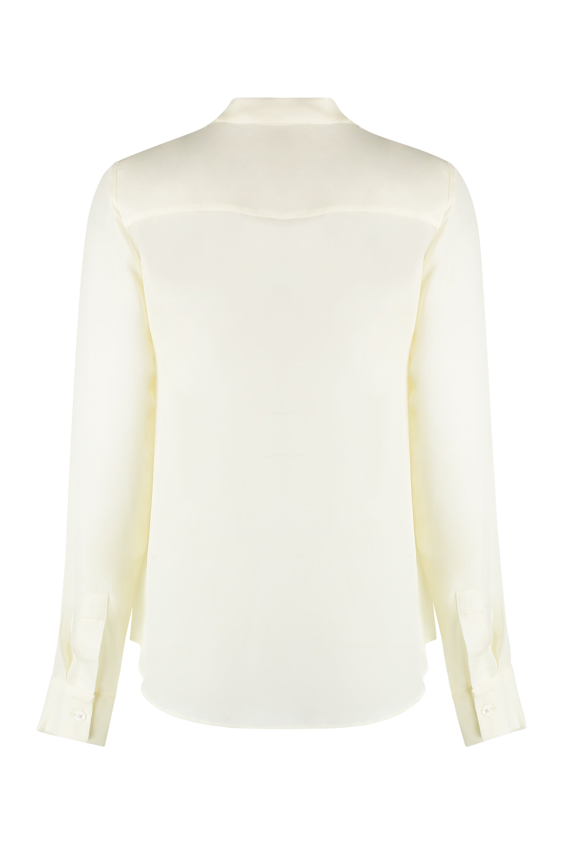MICHAEL MICHAEL KORS Silk Blend Blouse with Tie Neck Ribbon