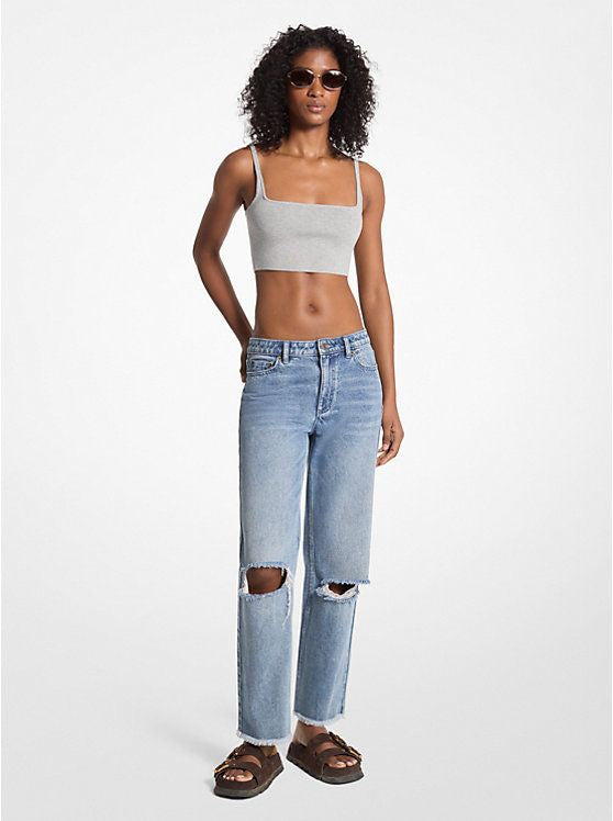 MICHAEL MICHAEL KORS Frayed Distressed Jeans for Women