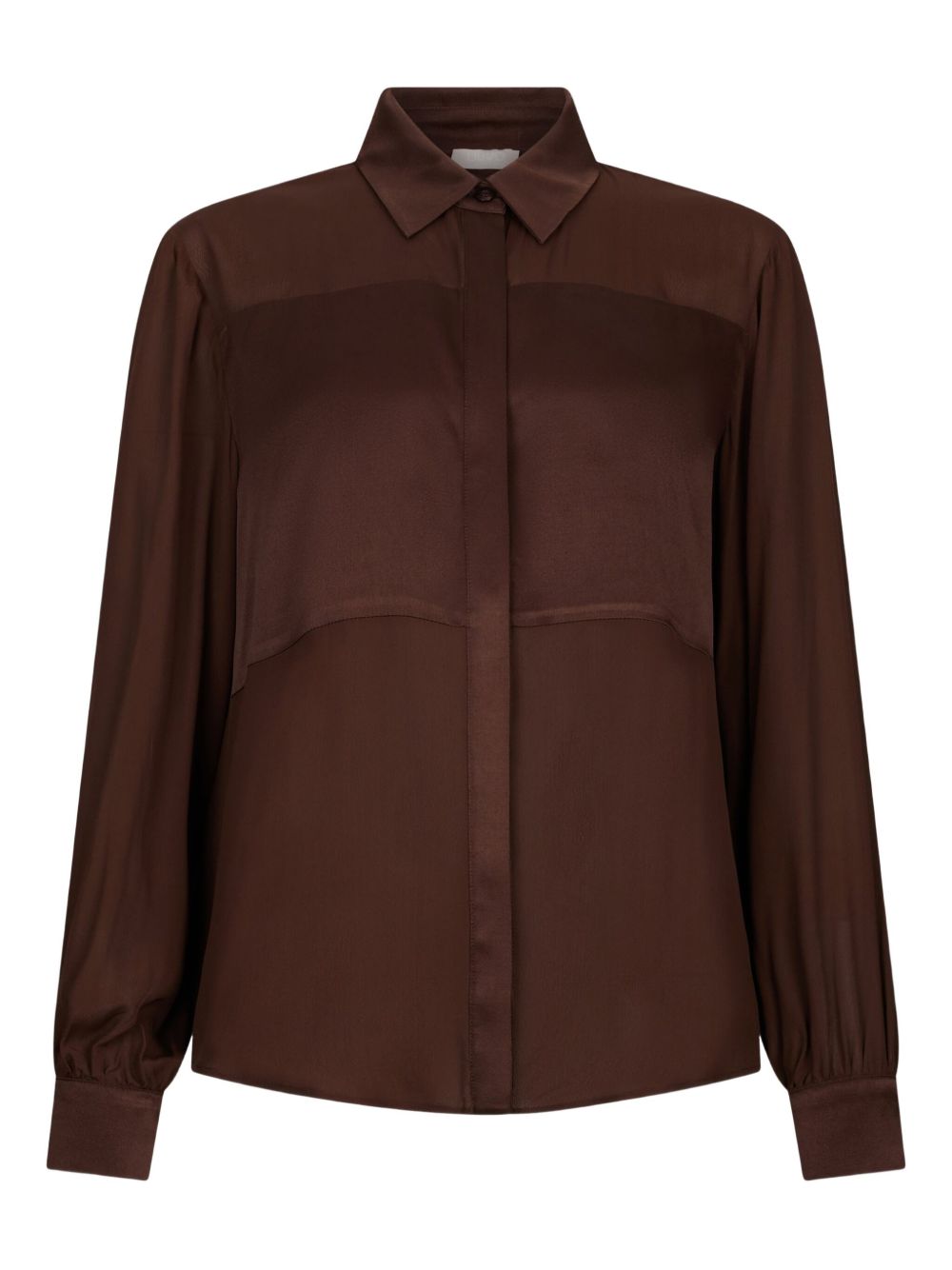 LIU JO Crepe Blouse with Satin Inserts - Women’s Long Sleeve