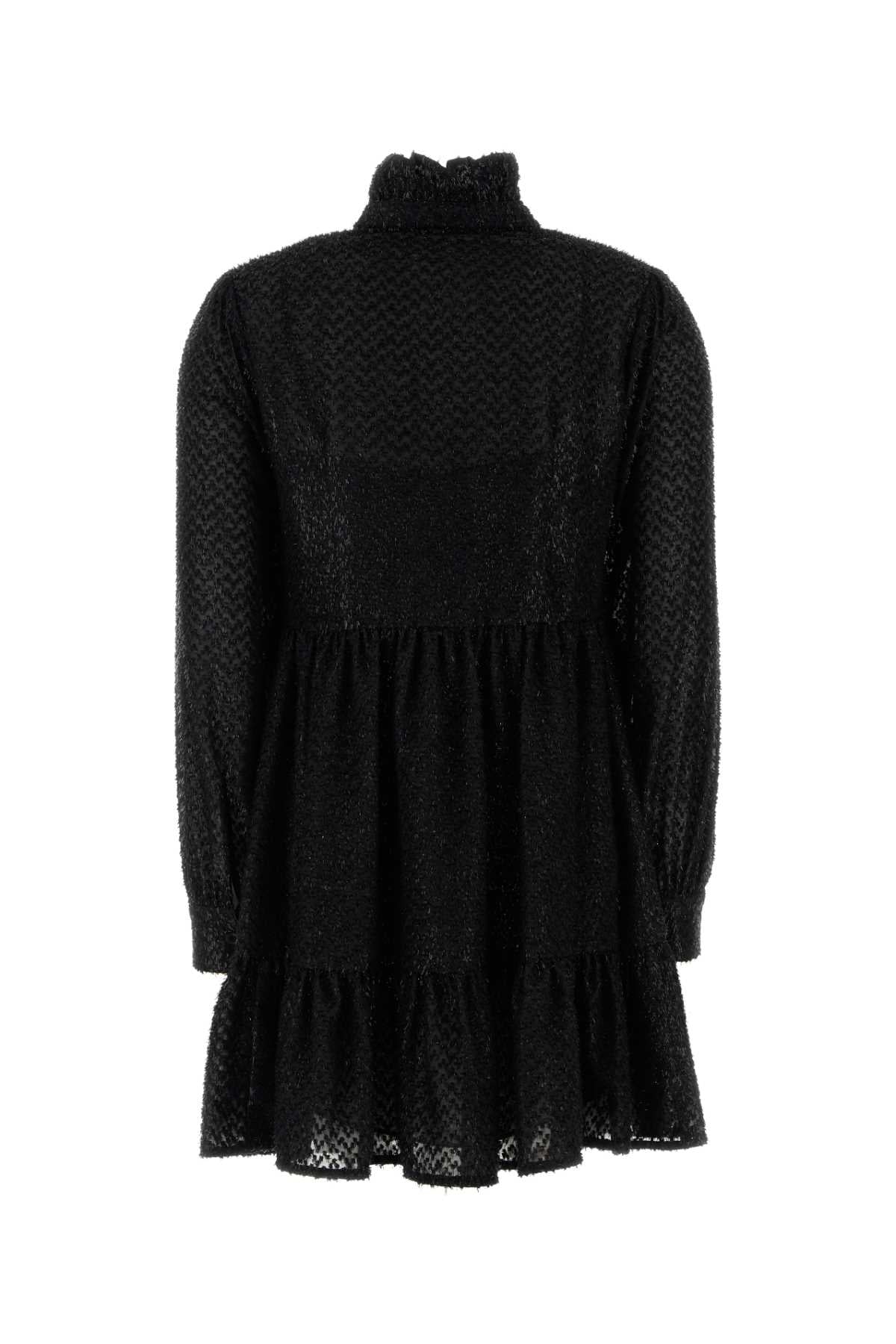 MICHAEL MICHAEL KORS Women's Tie Neck Long Sleeve Mini Dress