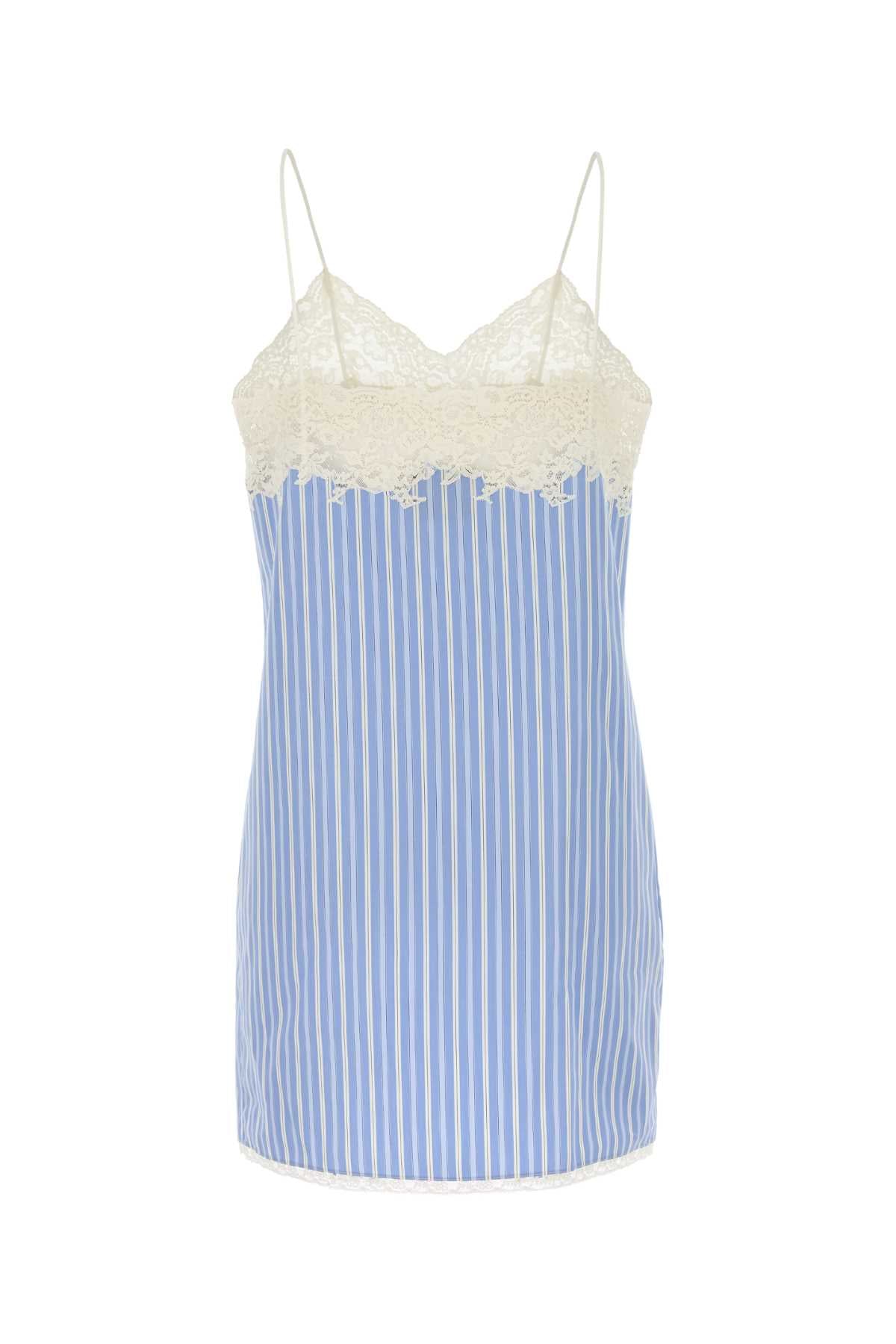 MIU MIU Women’s Embroidered Poplin Mini Dress