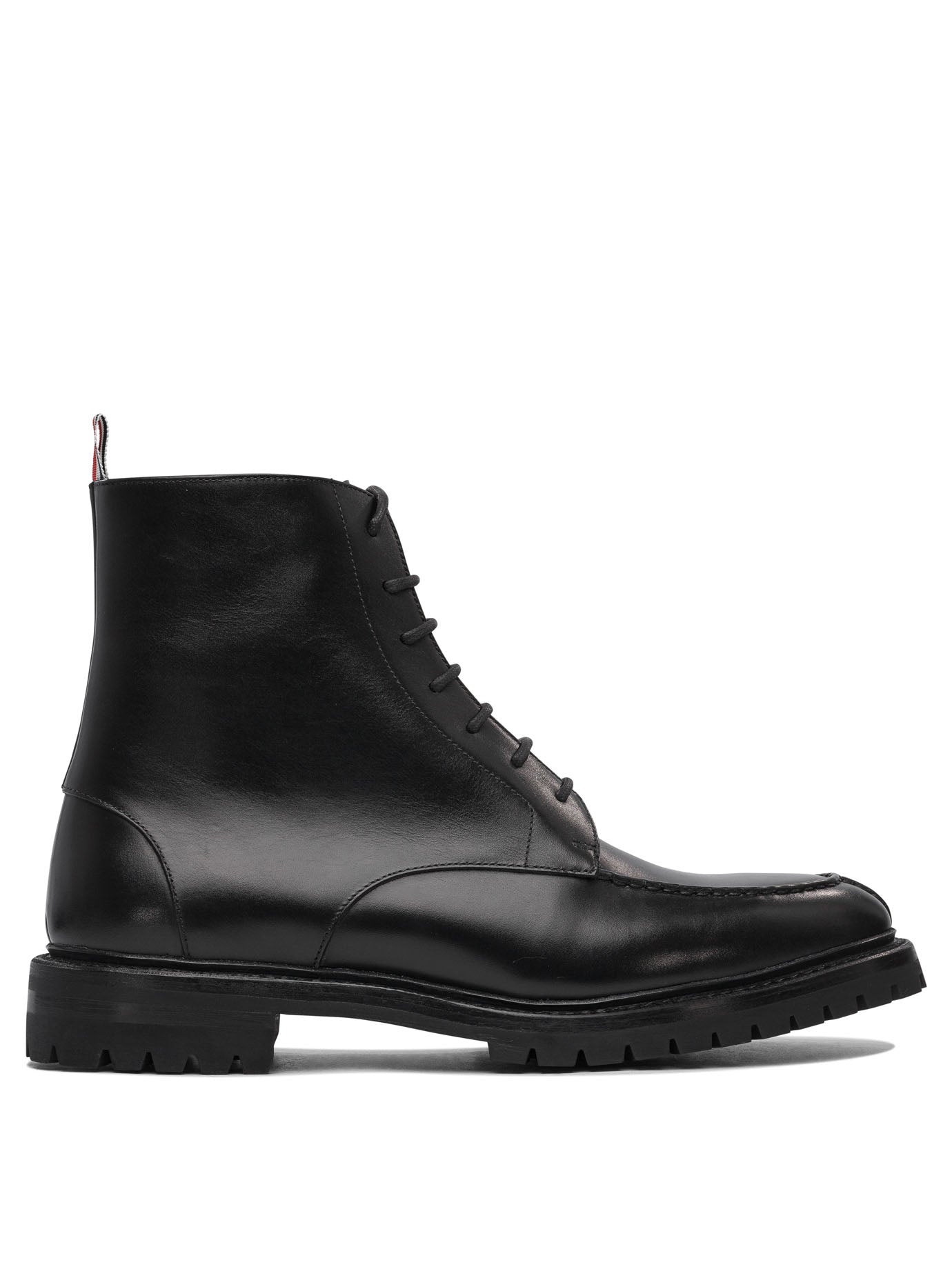 THOM BROWNE Premium Leather Ankle Boots for Men