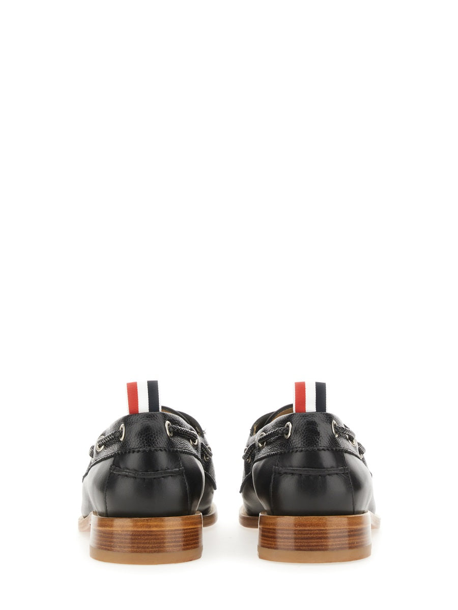 THOM BROWNE Men's Leather Boat Moccasins