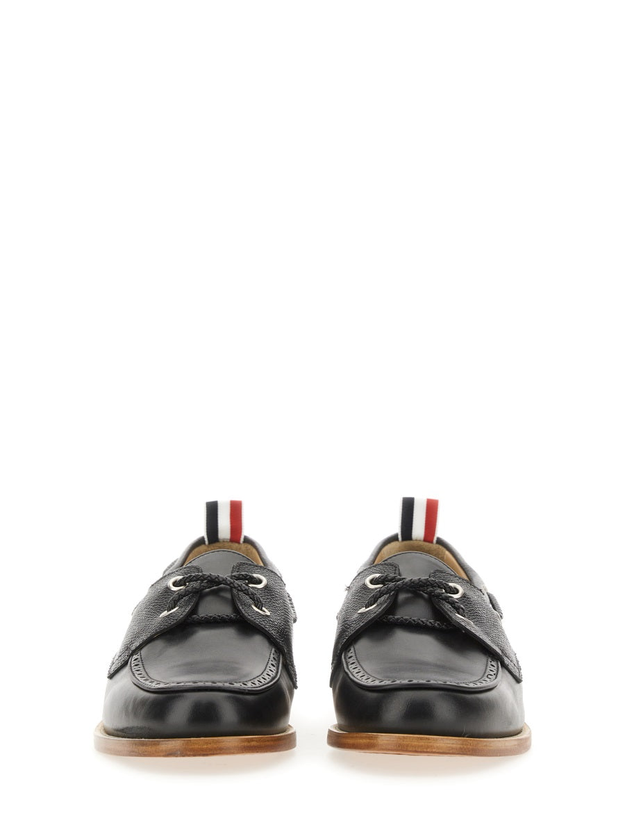 THOM BROWNE Men's Leather Boat Moccasins