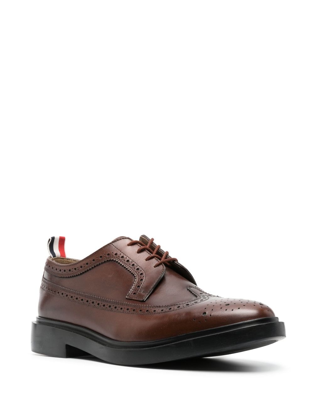 THOM BROWNE Men's Longwing Round-Toe Leather Brogues