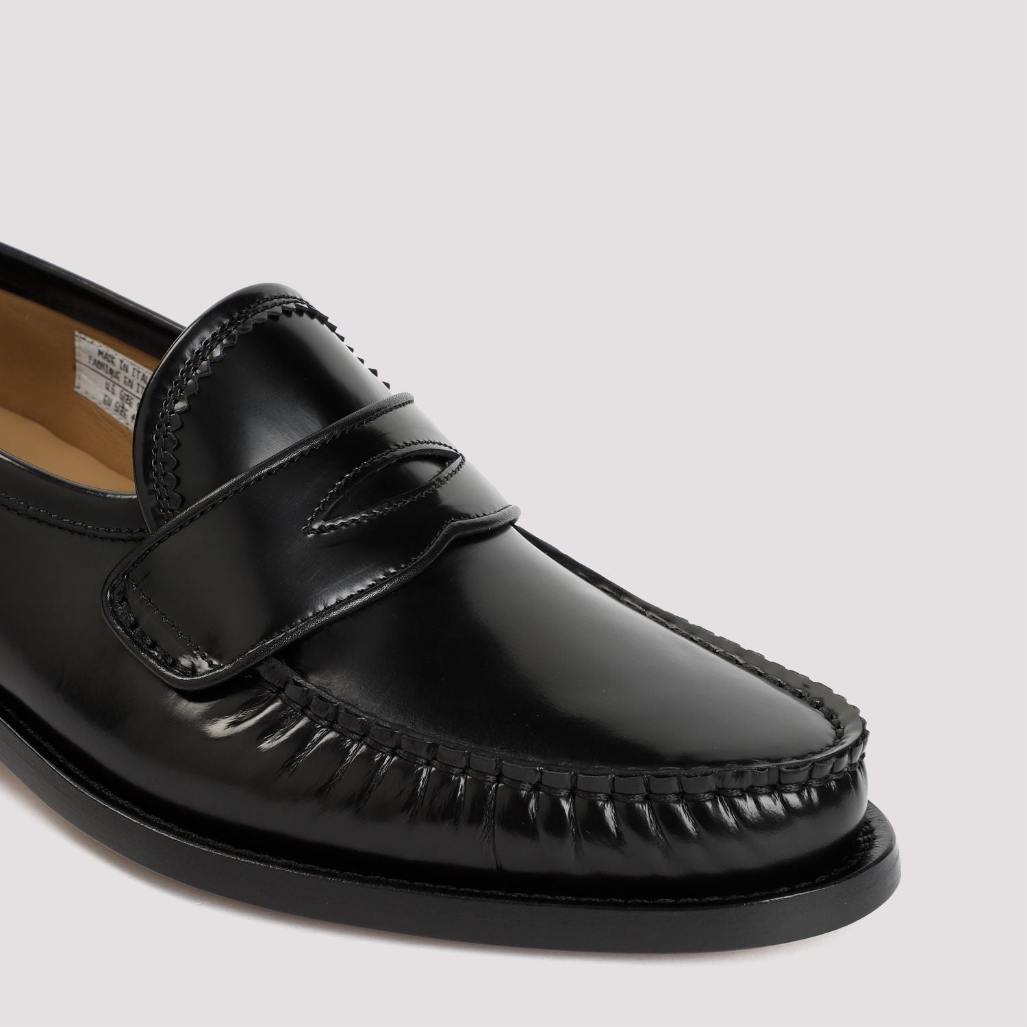 THOM BROWNE Pleated Varsity Loafers with 3cm Heel Height