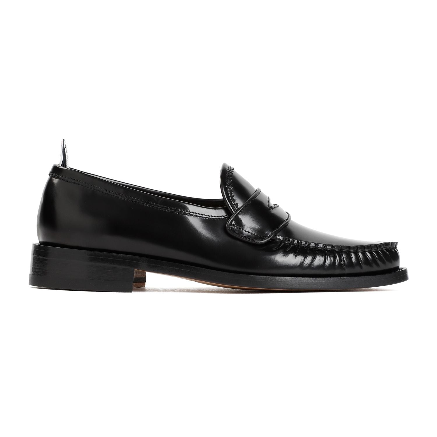 THOM BROWNE Pleated Varsity Loafers with 3cm Heel Height