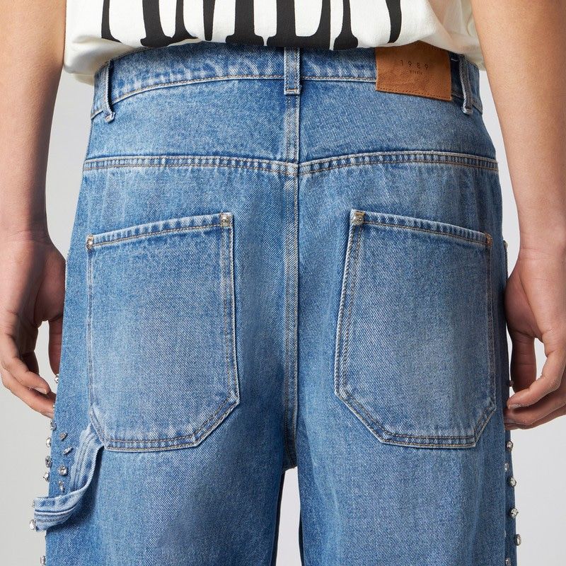1989 Studio Baggy Loose Denim Pants with Crystal Embellishments