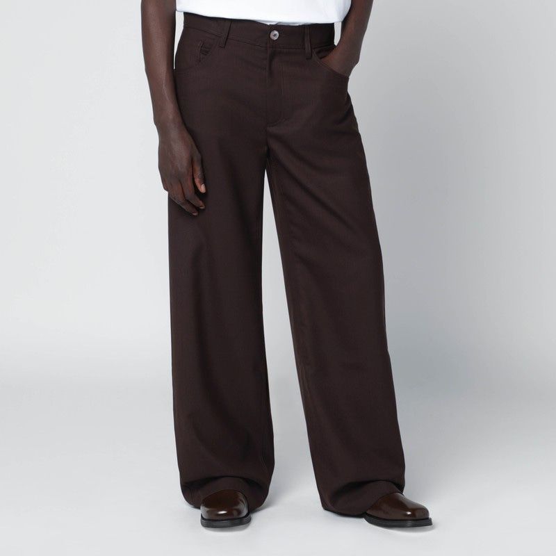 SÉFR High-Waisted Wide Leg Trousers with Belt Loops