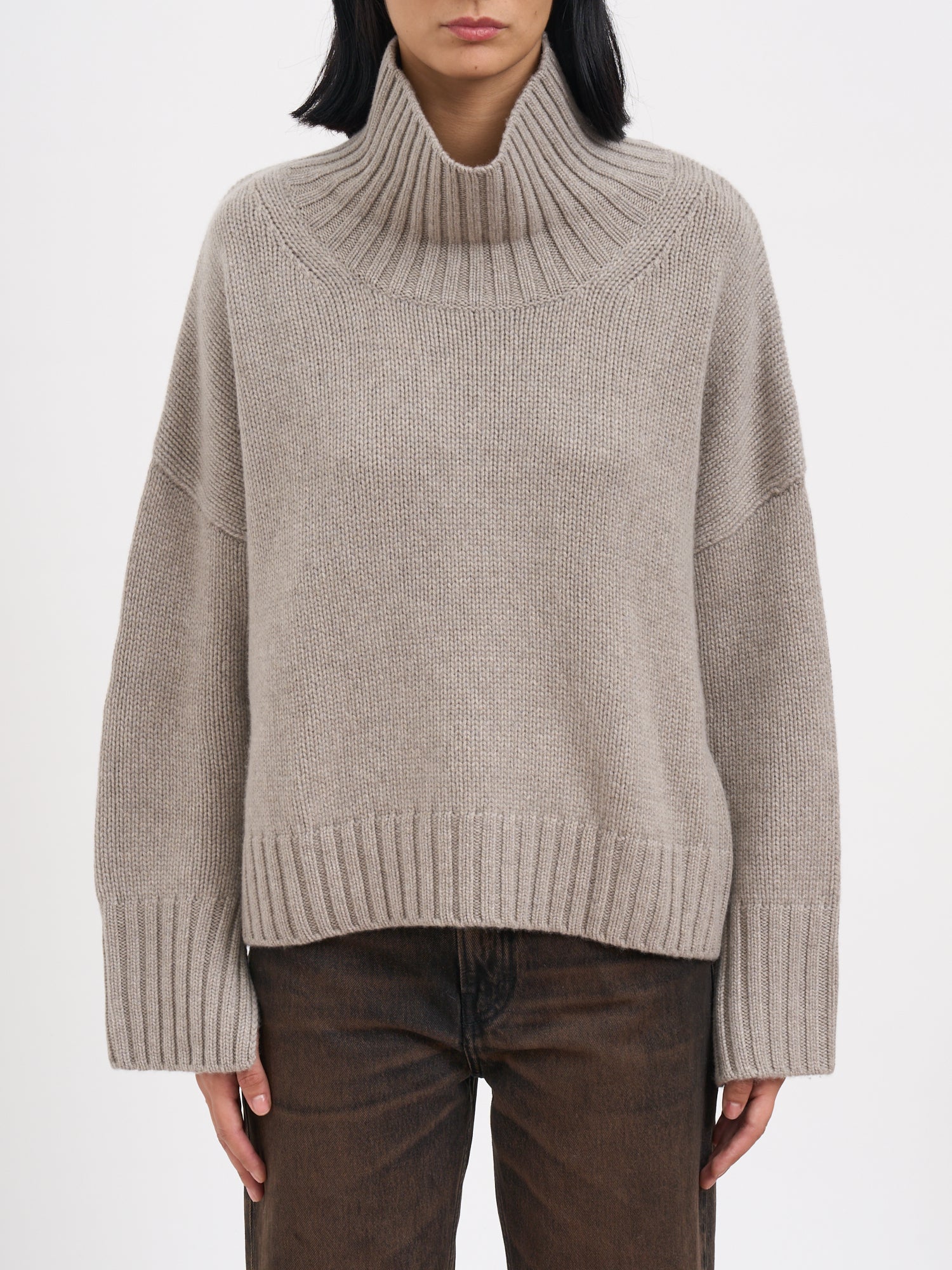 SOFT GOAT Chunky Knit High Neck Cashmere Sweater - Women's