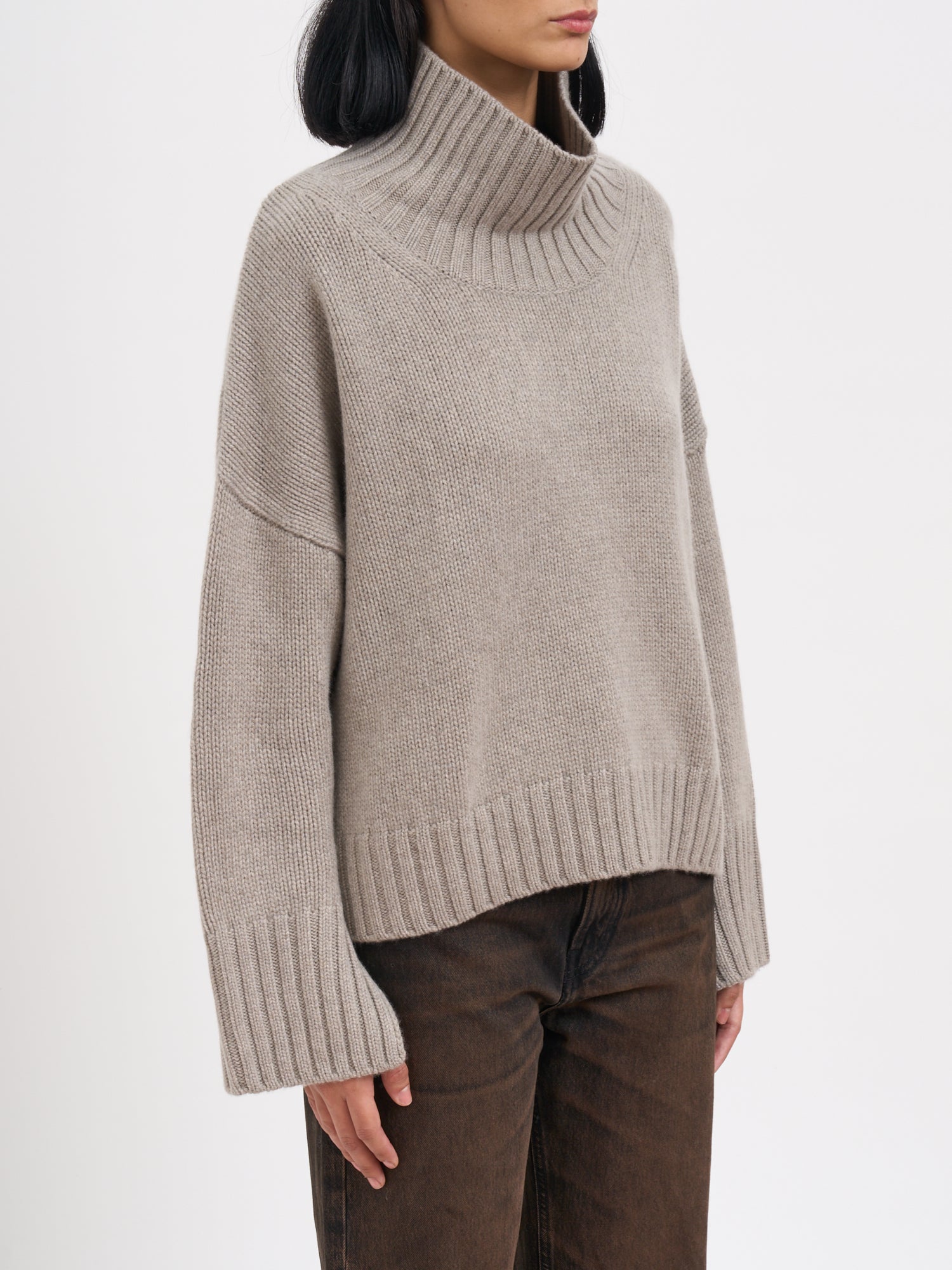 SOFT GOAT Chunky Knit High Neck Cashmere Sweater - Women's