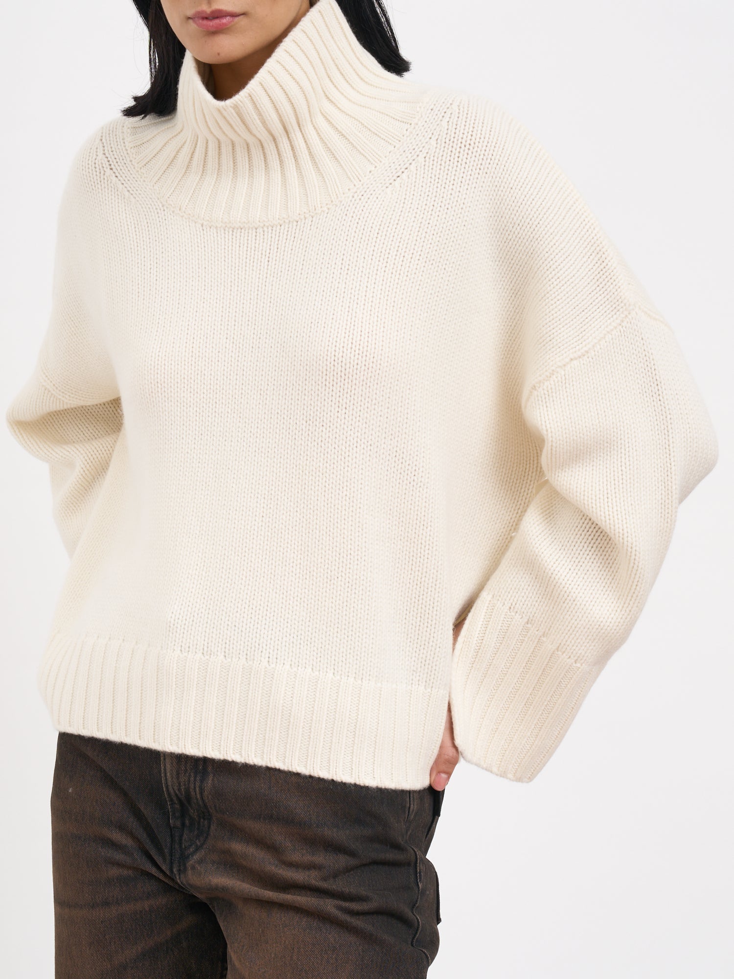 SOFT GOAT Chunky Knit High Neck Cashmere Sweater